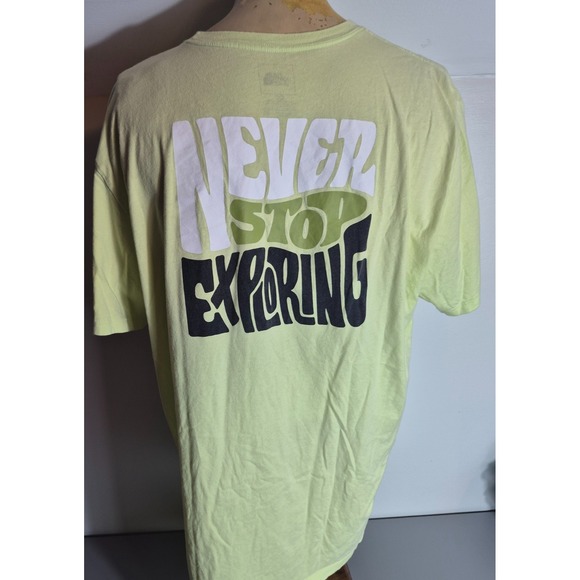 North Face Mens Brand Proud T-Shirt XXL 2XL Greenish-Yellow Cotton NF0A86WX - Picture 3 of 7